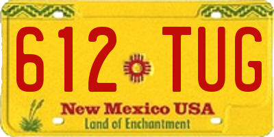 NM license plate 612TUG