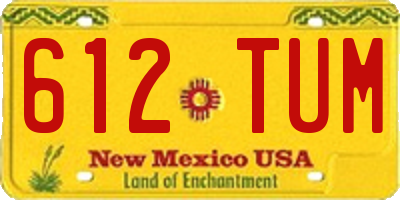 NM license plate 612TUM
