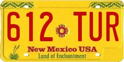 NM license plate 612TUR