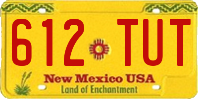 NM license plate 612TUT