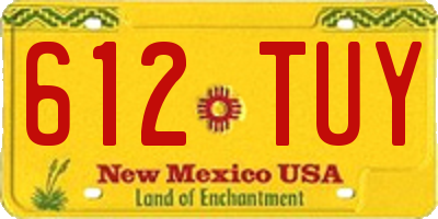 NM license plate 612TUY