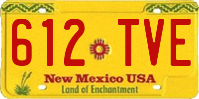 NM license plate 612TVE
