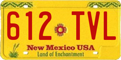 NM license plate 612TVL