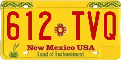 NM license plate 612TVQ