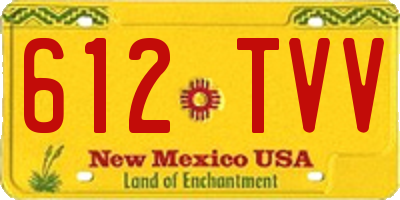 NM license plate 612TVV