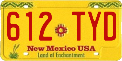 NM license plate 612TYD