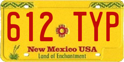 NM license plate 612TYP