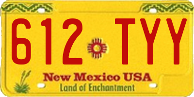 NM license plate 612TYY