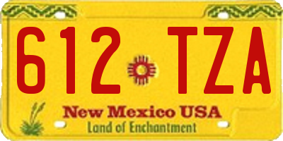 NM license plate 612TZA