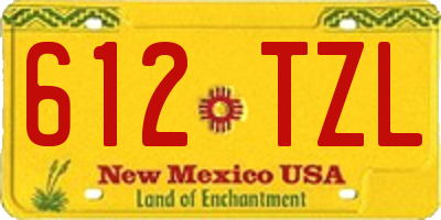 NM license plate 612TZL