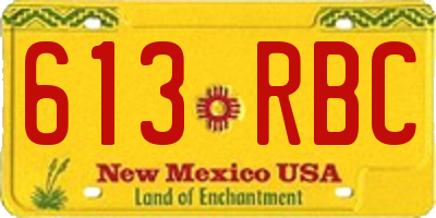 NM license plate 613RBC