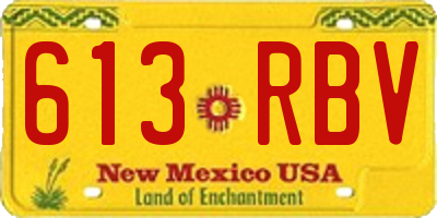 NM license plate 613RBV