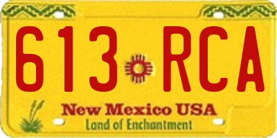 NM license plate 613RCA