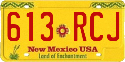 NM license plate 613RCJ