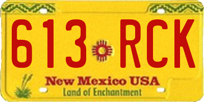 NM license plate 613RCK