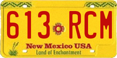 NM license plate 613RCM