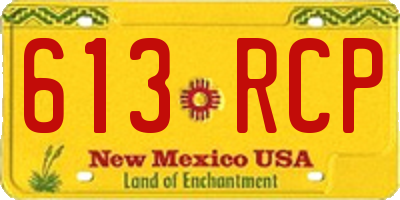 NM license plate 613RCP