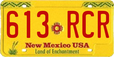 NM license plate 613RCR
