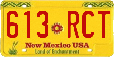 NM license plate 613RCT