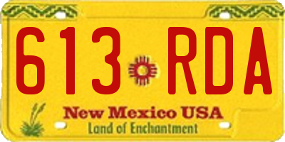 NM license plate 613RDA