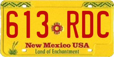 NM license plate 613RDC