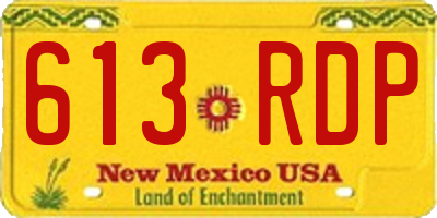 NM license plate 613RDP
