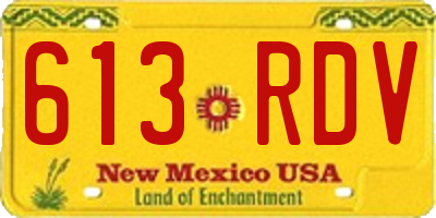 NM license plate 613RDV