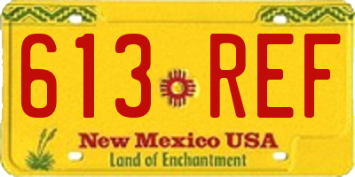 NM license plate 613REF