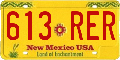 NM license plate 613RER