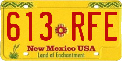 NM license plate 613RFE