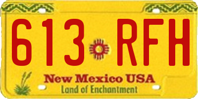 NM license plate 613RFH