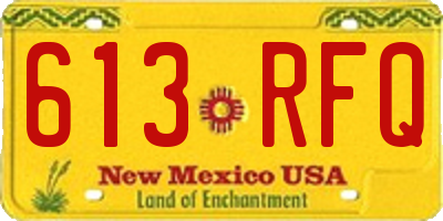NM license plate 613RFQ