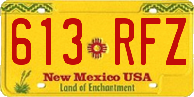 NM license plate 613RFZ