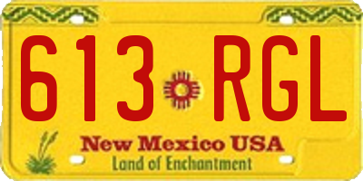 NM license plate 613RGL