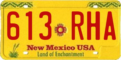 NM license plate 613RHA