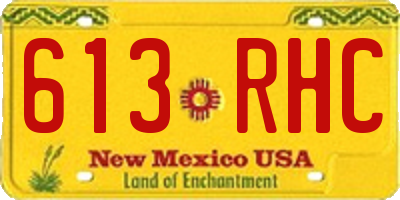 NM license plate 613RHC