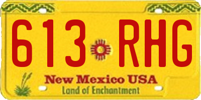 NM license plate 613RHG