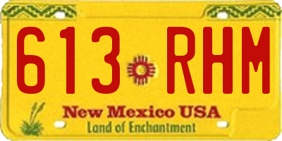 NM license plate 613RHM
