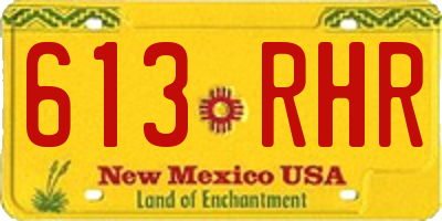 NM license plate 613RHR
