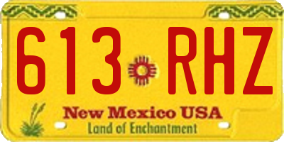 NM license plate 613RHZ
