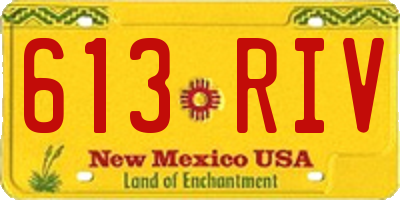 NM license plate 613RIV