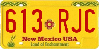 NM license plate 613RJC