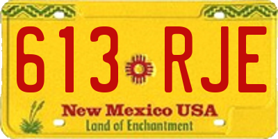 NM license plate 613RJE
