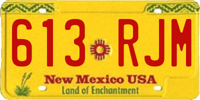 NM license plate 613RJM
