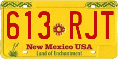 NM license plate 613RJT