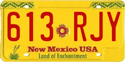 NM license plate 613RJY