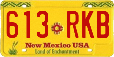 NM license plate 613RKB