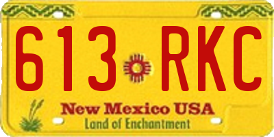 NM license plate 613RKC