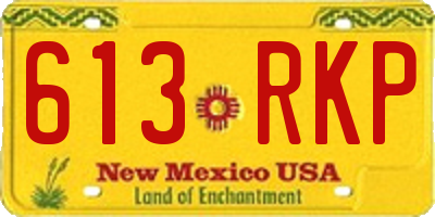 NM license plate 613RKP