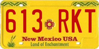NM license plate 613RKT
